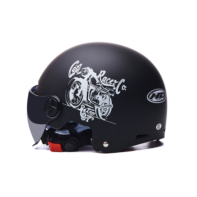 Casco semi-facciale per uso quotidiano, elegante e confortevole per giovani